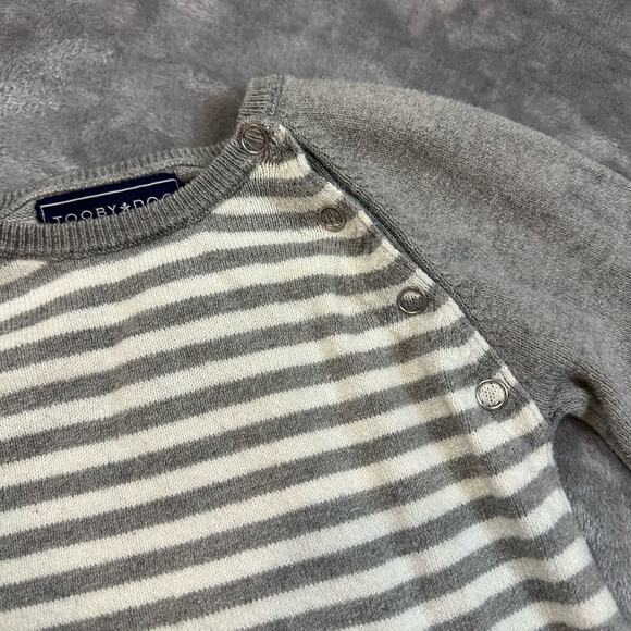 ToobyDoo Sweater Romper Cashmere Gray Stripe 12-18 Months Baby Toddler Boys - Picture 5 of 7